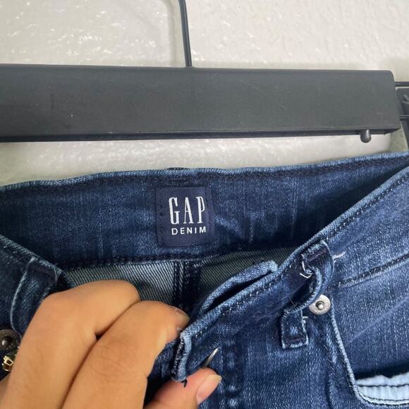 GAP Womens Jeans Size 28 Dark Wash High Rise Stretch Denim Blue Skinny Leg - Picture 3 of 11